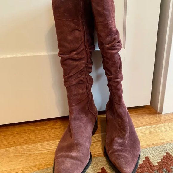 Purple Suede Boots - Picture 3 of 9